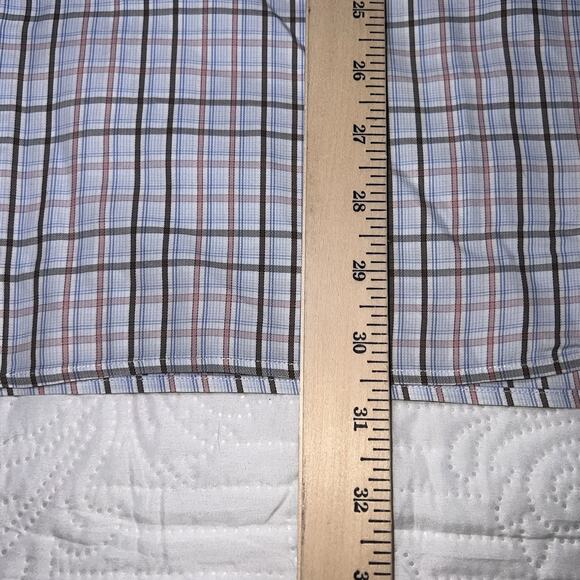 Ermenegildo Zegna Shirt Men’s Size L Plaid Button Long Sleeve 100% Cotton Italy - Picture 7 of 15